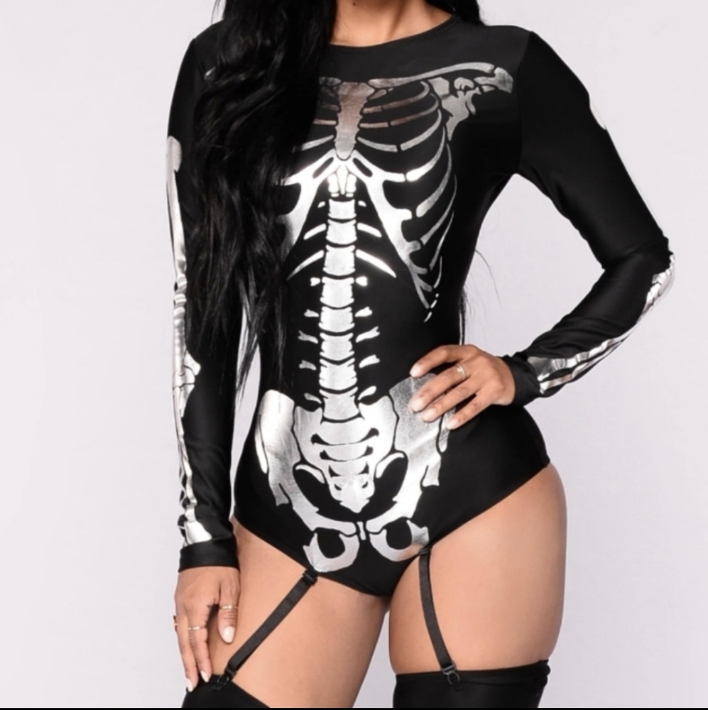 Skeleton Bodysuit Women's Halloween Costume